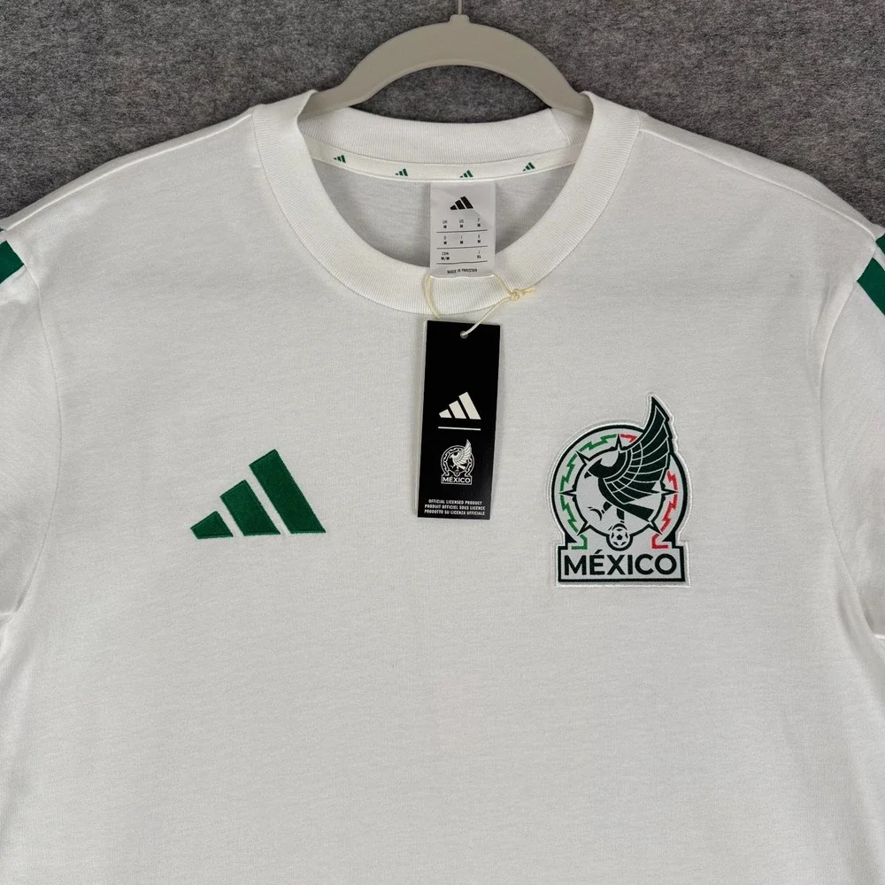 Adidas Mexico DNA T-Shirt Soccer White Mens Medium M